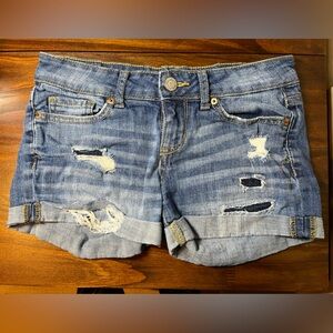 Denim Midi Shorts